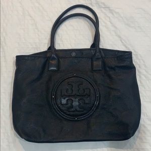 Tory Burch black leather tote